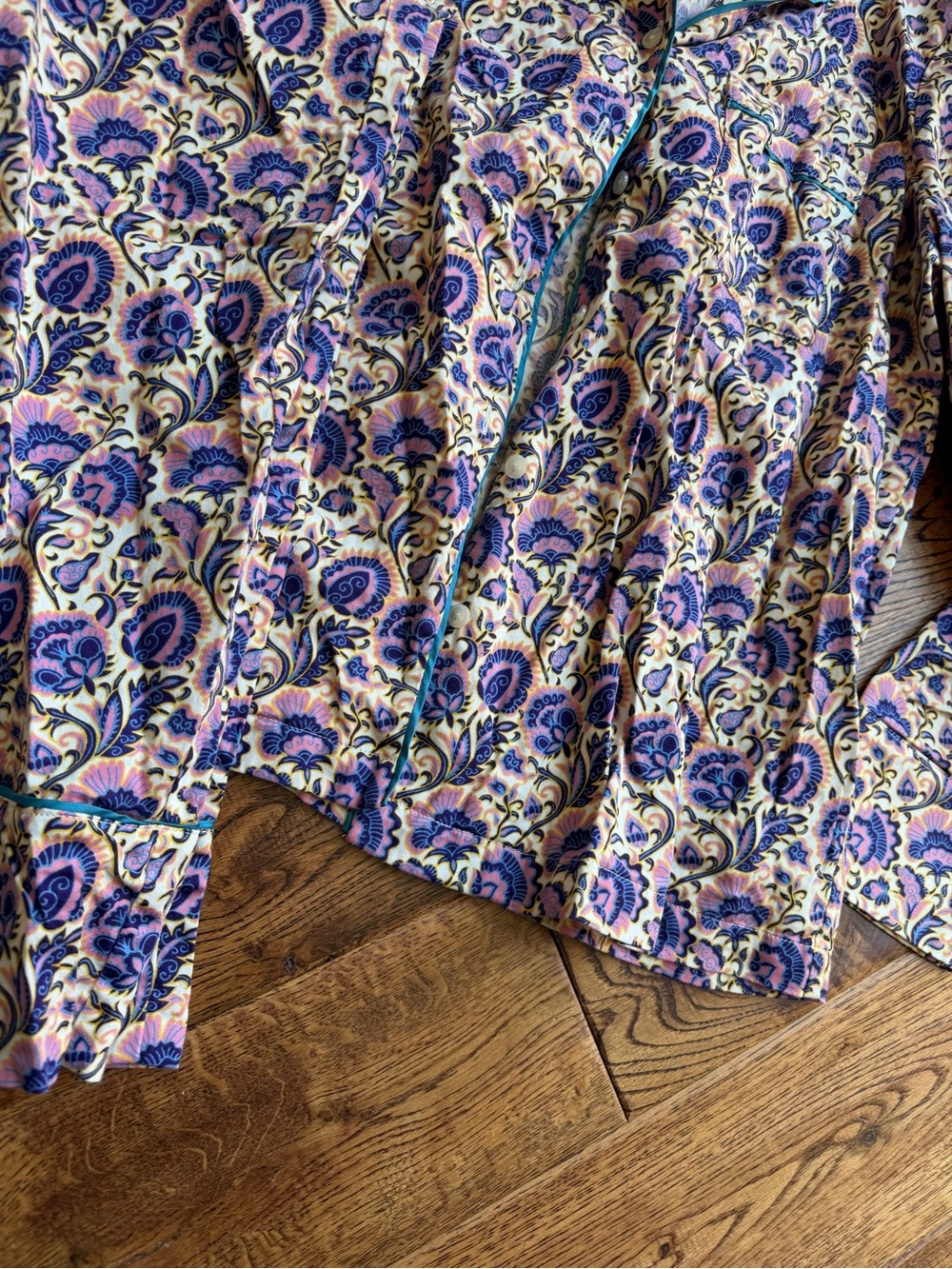 Boden paisley pajama set size US 10 100% cotton perfect condition smoke pet free - Picture 2 of 3